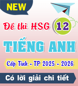 Đề thi Học Sinh Giỏi Tiếng Anh 12 cấp Tỉnh, Thành phố 2025 - 2026